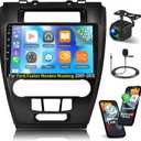 [2+64G] Car Stereo for Ford Fusion Mondeo Mustang 2009-2012 - Wireless Carplay and Android Auto - 10.1 Inch Touch Screen Android Car Radio with Multiple UI/GPS/WiFi/SWC + AHD Backup Camera