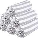 Urban Villa Set of 6 Peshtemal Turkish Beach Towel Oversized 36x72 Absorbent Extra Large - Sand Free Quick Dry Bath Towels - Lightweight Travel Cruise Camping Spa Towels - Grey