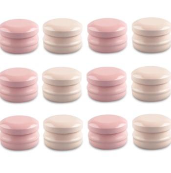 10Gram Lip Balm Containers, 12pcs Round Metal Salve Tins with Lids, Mini Candle Jars, Small Sample Containers for Balms, Salves, Cosmetic, Nail Polish, DIY Items (Pink)