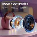YLL Mini Karaoke Machine for Kids Adults, Portable Bluetooth Speaker with 2 Wireless Microphones, Trendy Birthday Gifts Toys for Girls Ages 3, 4, 5, 6, 7, 8, 9, 10+ Years Old Home Family Party (P-ink)