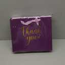 Kolldenn 16 Pcs Thank You Gift Bags Thank You Paper Bags with Handle Wrap Bags Bulk Totes for Birthdays Business Wedding Baby Shower Party Favors(10.63 x 8.27 x 3.94 Inches,Purple)