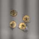 Adhesive Hooks Heavy Duty Waterproof in Shower Hooks for Hanging Loofah, Towels, Clothes, Robes for Bathroom Removable Adhesive Wall Hooks Door Hook Stainless Steel Stick on Hooks 4 Pcs (Gold)