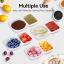 40PCS Double Condiment Container with LidDouble Compartment Plastic Snack Containers for Sauce Snack (Transparent, TLH-40)