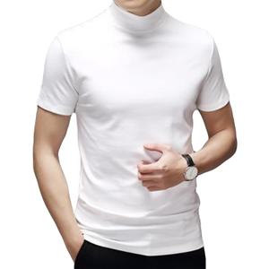Mens T Shirt Short Sleeve Basic Mock Turtleneck Slim Fit Undershirt Pullover Thermal Solid Tops (XX-Large)