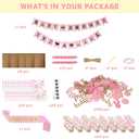 Girl Baby Shower Decorations Gender Reveal Party Supplies SetPink Welcome Baby BannerBodysuit Scatter DecorationsCake ToppersMom to Be SashBaby Shower Scratch Off Poop GamePaper Photo Frames