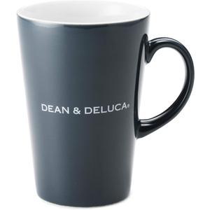 Dean and Deluca Latte Mug Medium Grey 370ml Mug Microwave Safe Dishwasher Safe Flatware Coffee 13.5 x 9.7 x 7.5cm (12.5 Ounces, Gray)