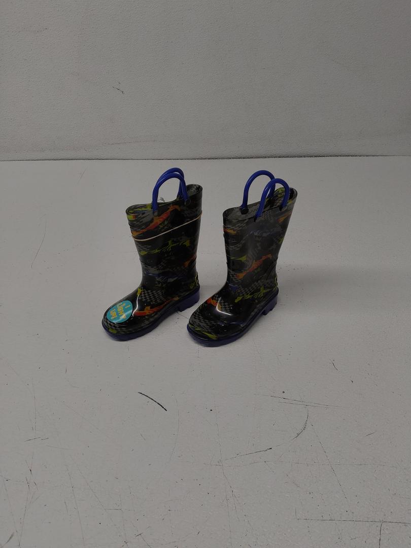 Western Chief Rain Boots with Pull on Handles for Toddlers and Kids - Premium Waterproof Boots for Boys and Girls Size 5