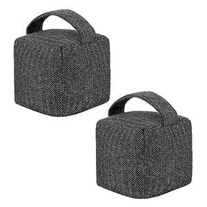 4.4 Lbs Decorative Door Stopper 2 Set, Heavy Duty Door Stopper for Bottom of Door, Weighted Fabric Door Stopper for Bedroom, Living Room, Office