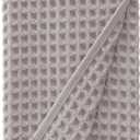 sea me at home Waffle Hand Towel 100% Turkish Cotton, Quick-Dry, Soft and Absorbent Bathroom Towel, Light Gr