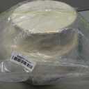 PULOTE 100PCS Ivory Plastic Plates - Cream Plastic Disposable Heavy Duty for Party & Wedding - Include 50 Each (Dinner & Dessert) Plates