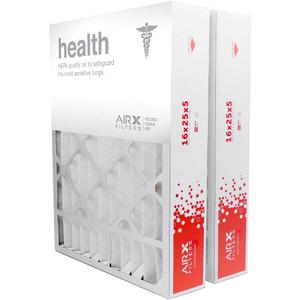 AIRx Filters 16x25x5 MERV 13 HVAC AC Furnace Air Filter Replacement for Lennox X0583 X6670 X6672, Health 2-Pack, Made in the USA