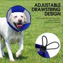 Dog Cone - Soft Cone for Dogs to Stop Licking, Pet E-Collar Alternative After Surgery, Adjustable Pet Recovery Collar for Wound Healing, Blue Medium (Blue, M)