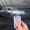 for Chevy Key Fob Cover, Soft TPU Protection Key Fob Case Fit for Chevrolet Equinox Camaro Cruze Malibu Sonic Volt Park Impala GMC Terrain Buick Encore Allure Regal (Silver Purple)