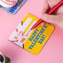 JOYIN 30 Packs Valentines Day Gift Card with Sport PU Balls, Mini Sports Ball Sqishy toy Foam for Classroom Exchange Gift for Kids, Holiday Party Favor Toys, Reward Prizes, Stress and Anxiety Relief