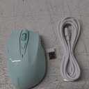 TECKNET Wireless Mouse (BT5.0/3.0 & 2.4G) Rechargeable 4800 DPI Silent USB A & Bluetooth Mouse 6 Buttons, Wide Compatibility - Green