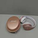 ZIHNIC Bluetooth Headphones Over-Ear, Foldable Wireless and Wired Stereo Headset Micro SD/TF, FM for Cell Phone,PC,Soft Earmuffs &Light Weight for Prolonged Wearing (Rose Gold)
