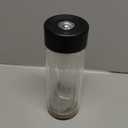 TEAVOR MagnaDrop Tea Tumbler  Double Wall Glass Tea Infuser Cup with Magnetic Steep Control & Bead Switch, Leakproof Travel Mug for Loose Leaf, 12.5oz (Midnight Black)