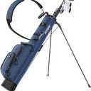 Findway Golf Stand Bag, [Upgraded Generous Space] Small Golf Bag for Driving Range, Par 3 & Executive Courses, Lightweight Sunday Golf Club Carry Bag with 3 Pockets (Blue)