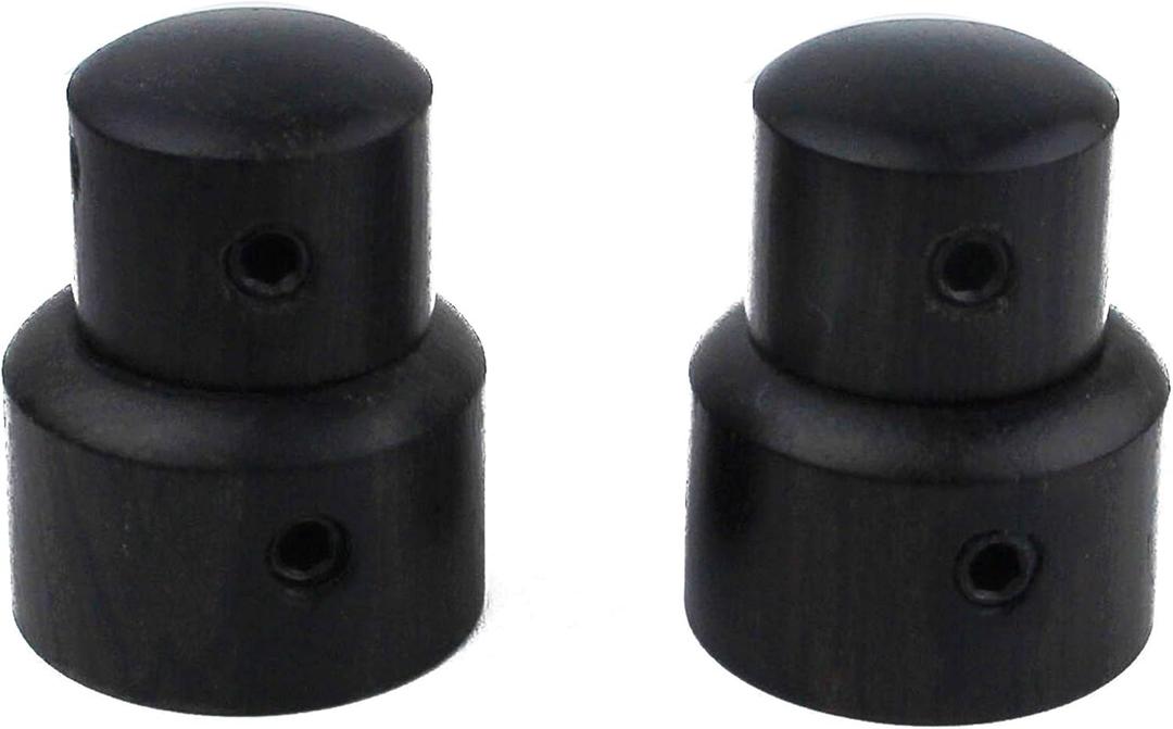 guyker 2Pcs Ebony Concentric Stacked Knobs, Dual Dome Control Knobs, High Grade Dome Volume Tone Knob Replacement for Electric Guitar or Precision Bass