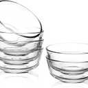 SWEEJAR 8 oz Glass Bowls Set(6 pack),Small for Kitchen,Dessert for Ice Cream,Snack , Side Dishes, Serving for Dipping, Prep