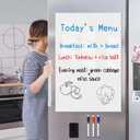 Magnetic Fridge White Board Paper, 24" x 36" Large Dry Erase Board Sheet for Organizer and Planner, Kitchen Refrigerator Whiteboard for Family to-do List, Includes Markers and Eraser