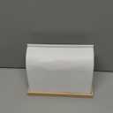 2 Pieces Cambered Wooden Necklace Display Stand with Soft Mat Necklace Holder Jewelry Display for Vendors Home Boutique Countertop Pendant Chain Chokers Organizer Pendant (White, PU Leather)