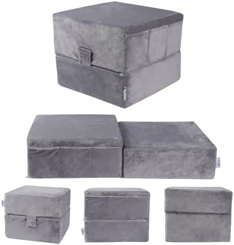 QIUBABYO Reading Pillow for Gaming丨Lap Desk Bed Pillows with Armrests for Sitting Up in Bed,Memory Foam Bed Rest Pillow for Reading Working&Playing Sitting in Bed Sofa Couch Floor