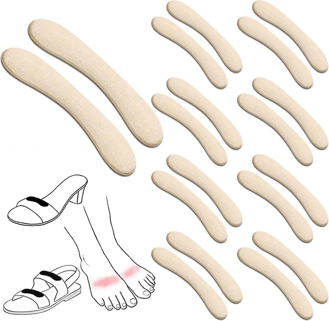 ramede 9 Pairs Heel Cushion Pads Keep Upper Curves Foot Strap Cushions Self-Adhesive Cushion Inserts Prevent Heel Protectors to Prevent Pain Slip and Blister (Light Skin Tone)