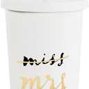 kate spade new york 20 oz Acrylic Miss to Mrs. Tumbler Bundle with 8.25" x 5.25" Bridal Journal with 200 Lined Pages, Miss to Mrs.