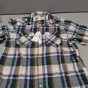 TUNEVUSE Boys Western Shirts Pearl Snap Short Sleeve Casual Plaid Button Down Kids Shirt 100% Cotton (Blue) 11-12Y  