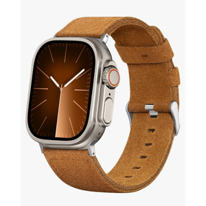 Bandsie Leather Band Compatible with Apple Watch Ultra 3/Ultra 2/Ultra Band 49mm 46mm 45mm 44mm 42mm for Men, Vintage Genuine Suede Leather Wristband Strap for iWatch Series 11 10 9 8 7 6 5 4 SE 3 2 1 Pack of 2