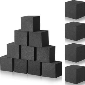 Treela Foam Pit Blocks, Foam Gym Cubes, 4 x 4 x 4 in Protective Trampoline Padding for Gymnastics, Parkour Courses, Trampoline Arenas, BMX (Gray)