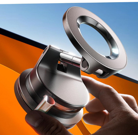 LISEN for Magsafe Car Mount, Magnetic Phone Holders for Your Car, Magnet Vacuum Phone Mount Car Accessories for Women Men Interior BMW, SuctionPro for Valentines Day Gifts for Him Her Kits,for iPhone