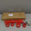 Entemah 8 in 1 Faucet and Sink Installer Tool, Double Head Plumbing Tool, Water Pipe Spanner Tackle, Multifunctional Faucet Wrench Tool (Red) Bathroom Wrench 8