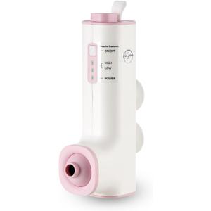 Rechargeable Bath Jets for Tub, Portable Jet Spa for Bathtub, Creates Soothing Bubbles and Massage for Relaxing Daily Use at Home (White-Pink)