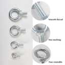 5/16" x 13/16" Galvanized Steel Eye Bolts,Eye Bolts for Rigging, Anchoring, and Construction - 300 lbs Working Load Limit, Pack of 10(M8*20)