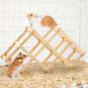 Wooden Rat Climbing Toys, Pet Rat Cage Accessories Climbing Ladder, Hamster Educational Toys, Hanging Hamster Supply for Exploring Chewing Exercising