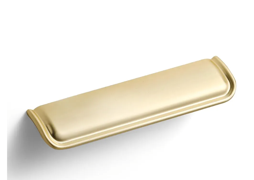 5 Pack 3 lnch(76mm) Brushed Gold Cabinet Cup Pulls Kitchen Hardware Cabinet Handles Drawer Pulls Bathroom Cupboard Drawer Handles