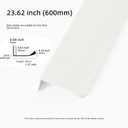 4 Pack Finger Pulls for Cabinets Finger Handles Drawer Edge Tab Pull, Modern Dresser Long Concealed Handles Kitchen Cabinet Hardware (23.62"(600mm),White)