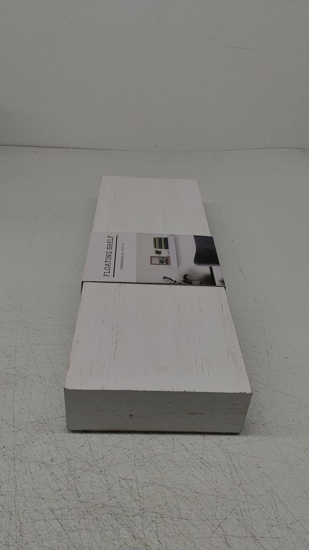 Floating Shelf White Size 24x8.5x3 in