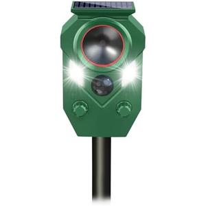 Solar Animal Repellent,Ultrasonic Cat Repellent Outdoor with Motion Sensor,Waterproof Deer Repellent with Flahing Light Defender Mouse,Squirrel,Raccoon,Skunk,Rabbit,Dog for Yard Farm Garden-2 Pack