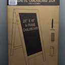 Better Office Products Magnetic A-Frame Chalkboard Sign, Extra Large 20" x 40", Standing Chalkboard Easel, with Chalk Marker + Chalk & Eraser, Sandwich Board Outdoor Sidewalk Sign,(Rustic Brown)
