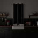 BGment Kitchen Curtain 45 Inch Length, Short Blackout Curtain for Small Window, Grommet Privacy Thermal Insulated Tier Room Darkening Drape for Bedroom, 1 Panel, 42 x 45 Inch, Dark Grey