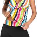Talisea Womens Tankini Bathing Suits with Skirt Two Piece Tummy Control Swimsuits Ladies Swimwear, XL