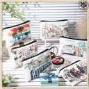 Reginary 6 Pcs Texas Cosmetic Bag Souvenir Gifts California Makeup Bag Florida Souvenir Gifts Zipper Pouch for Women Traveler Party Favors