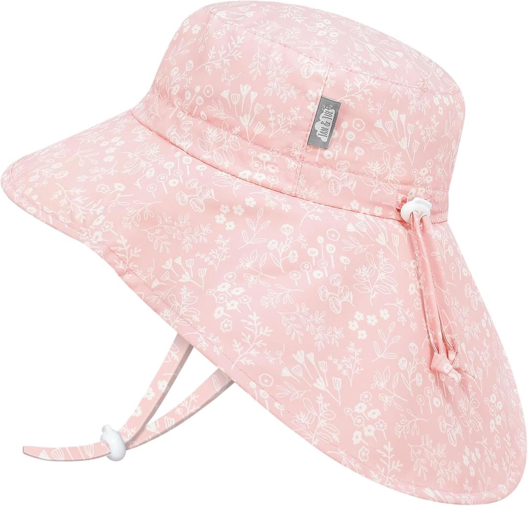 JAN & JUL 50+ UPF Quick-Dry Sun-Hats for Boys (2-5T, Pink Prairie)
