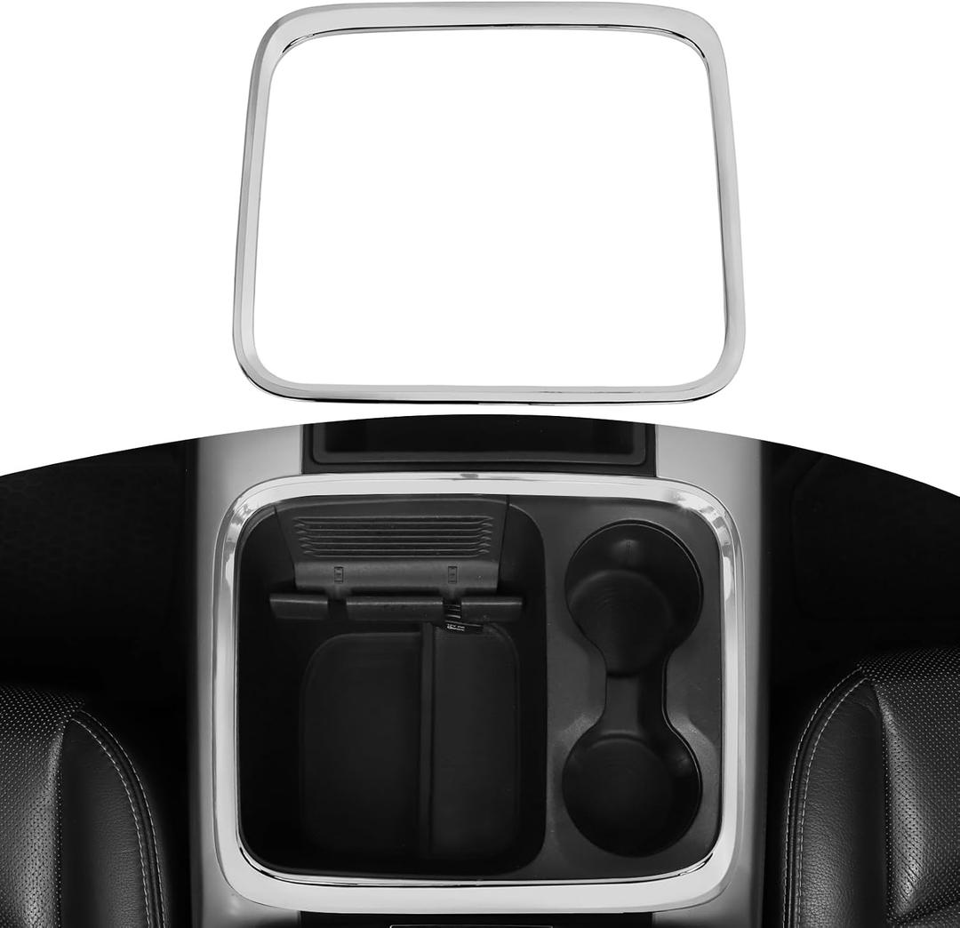 for RAM Center Console Storage Tray Trim Cover Frame for RAM 1500 2015-2018 Chrome Interior Accessories 1pc