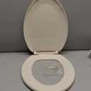 Centoco Elongated Toilet Seat, Standard Economy Model, Closed Front with Cover, Plastic, Made in the USA, DSAMAZ16-106, Bone