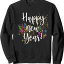 Happy New Year Day Eve Party Fireworks Confetti Costume fun Sweatshirt M