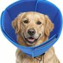 AOFITEE Soft Dog Cone, Adjustable Cones for Dogs After Surgery, Comfy Dog Cone Collar Alternative to Stop Licking, Elizabethan Recovery Collar for Large Dogs (Blue, Large)